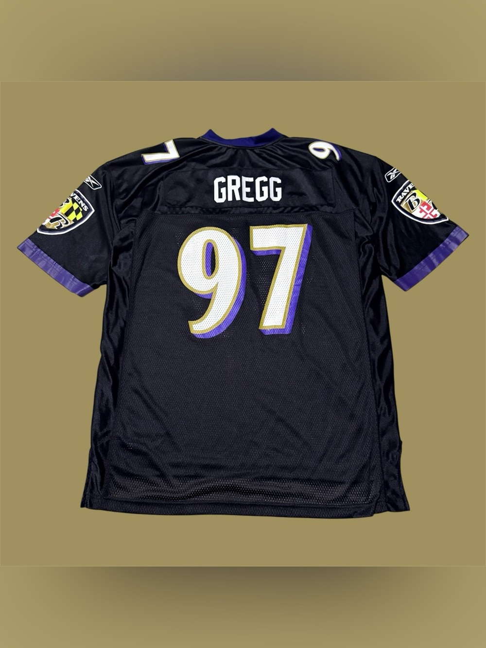 Reebok NFL Baltimore Ravens Kelly Gregg No. 97 Jersey